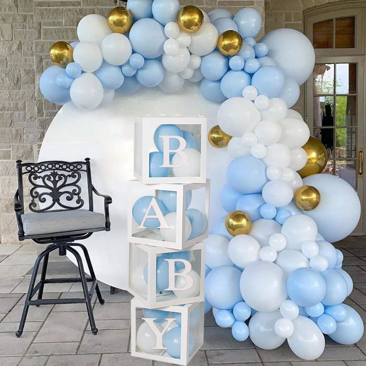 Attikora - Boîte à ballons transparente pour fête prénatale pour
