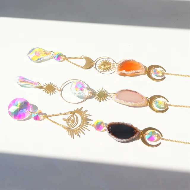 Crystal Light Catcher Devil Eye Planet Metal Rainbow Dísz Hold Színű Borostyán Pehelykert Díszek Családi Barátok Ajándéka - Image 5