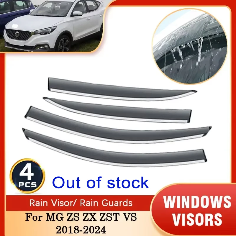 For MG ZS ZX ZST VS 2018~ Rain Sunshade Window Visor Windshield Deflectors Protective Cover Ventilation Accessory