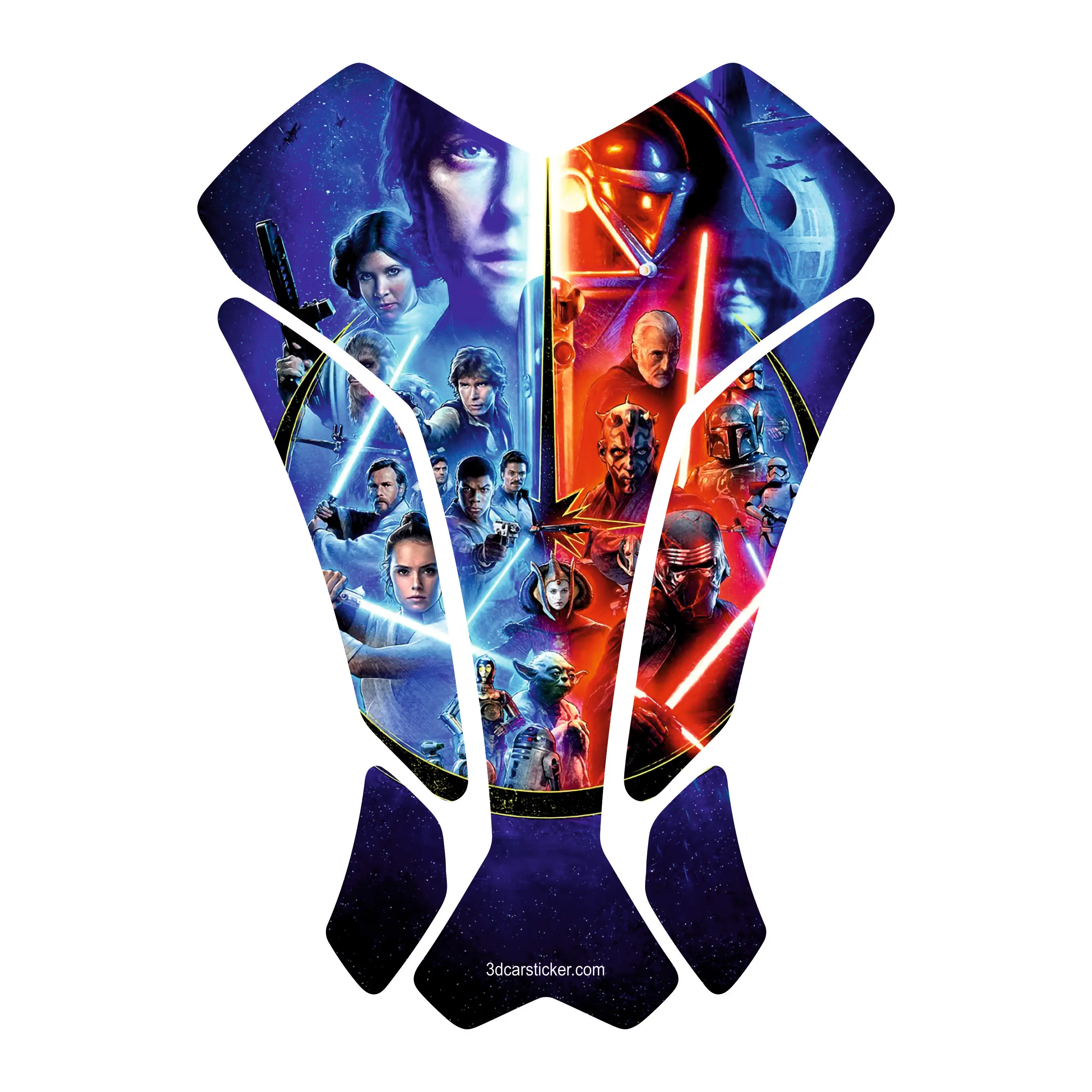 Serbatoio Pad Carburante Prodector 3D Sticker Decalcomania Moto Gas Protect Casco Star Wars Yoda Darth Vader Mandalorian Luke Skywalker Bob