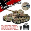 COOLBANK henglong 3859-1 Upgrade Version 1:16 Remote Control German Panzer IV F2 Tank Model Airsoft bullets W/ (5000mah Battery) 3