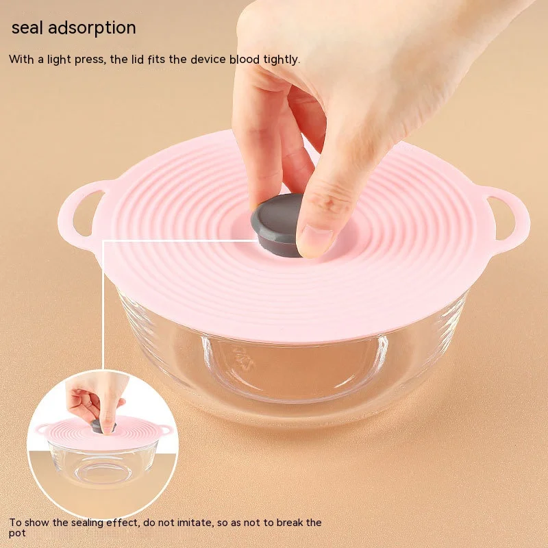 Silicone Fresh-keeping Lid Anti-spill Lid Dust-proof and Leak-proof Kitchen Gadget Pot Tableware Pot Oil Cover food cover kitchen utensils kitchen supplies fresh keeping cover preservation cover
