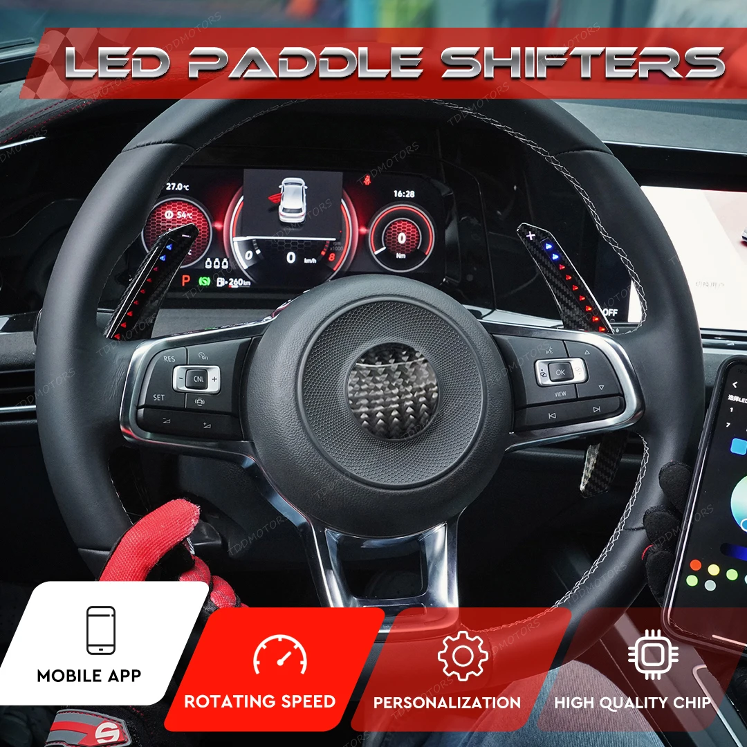 폭스바겐 VW MK7 골프 MK7.5 골프 R 아레톤 시로코 골프 7 모델용 TDD 스마트 LED 패들 시프터 스마트 원
