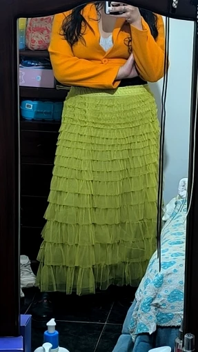 ElegaFlair™ Tiered Ruffle Maxi Skirt photo review