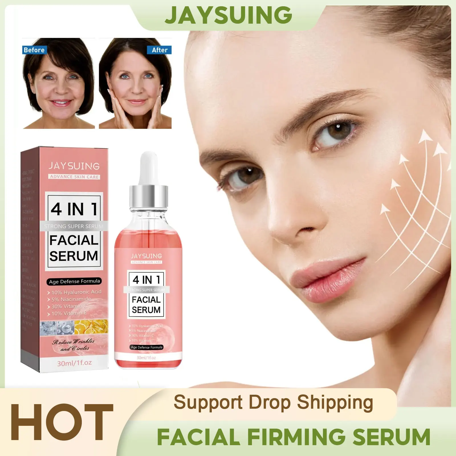 Wrinkles Remover Serum Anti Aging Tightening Fade Dark Spot Shrink Pores Remove Melasma Nourishing Whitening Vitamin C Essence