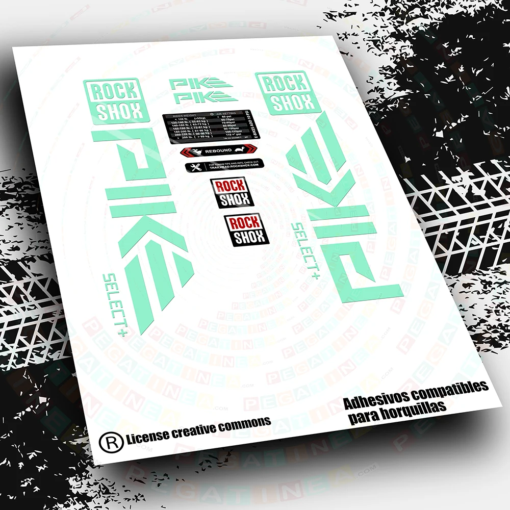 Adesivi Rockshox Pike Select + 2023 Wp539 Adesivi Decalcomanie Aufkleber Autocolant Adeivi Forks
