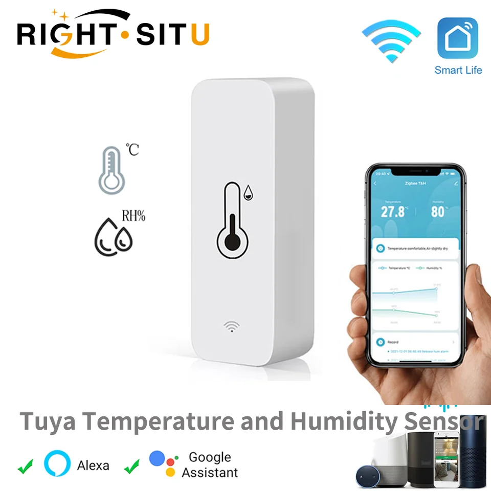 Smart Life Tuya Temperature Humidity Sensor - Smart Temperature Humidity  Sensor - Aliexpress