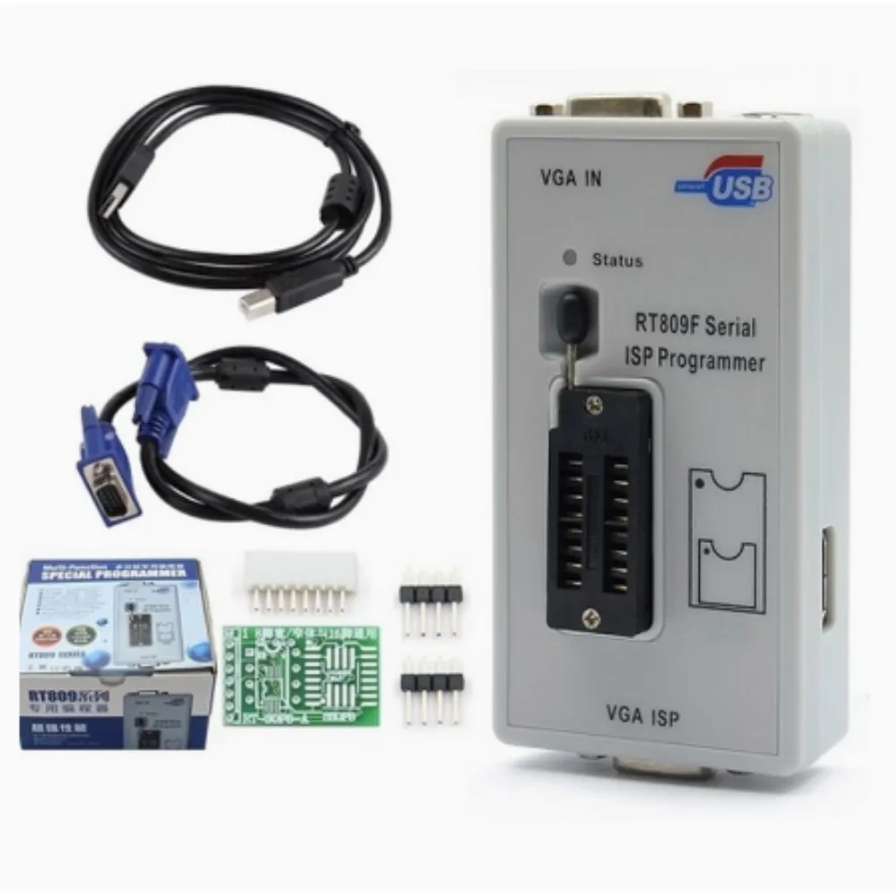 RT809F серийный ISP очиститель USB ЖК-дисплей для телевизора, программатор, материнская плата драйвера для ремонта ноутбука, BIOS, горелка VGA в VGA ISP