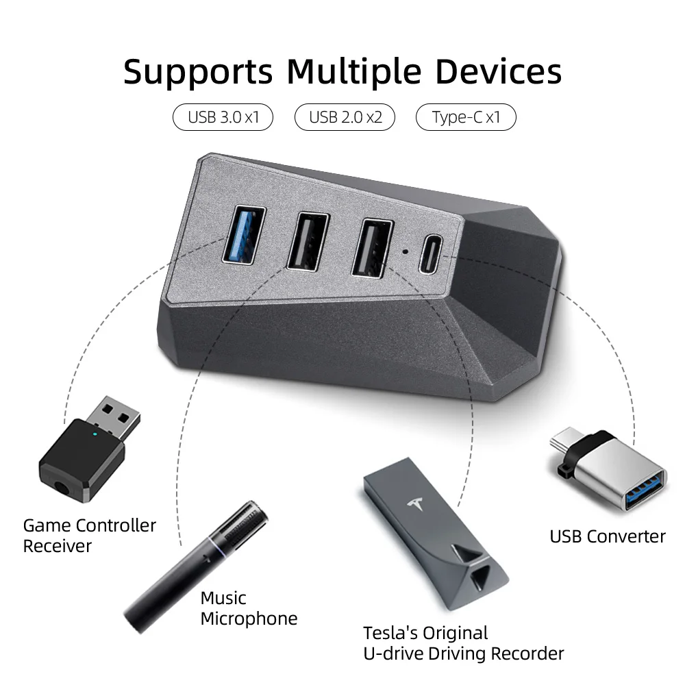 

Док-станция для быстрой зарядки Tesla Model 3 Y Glove Box USB3.0
