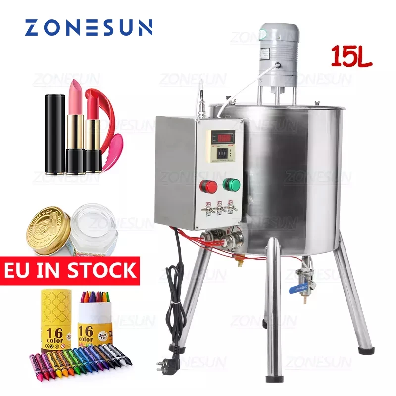 

ZONESUN Heating and stirring filling machine 15L hand soap lipstick filling machine quantitative lip gloss Lipstick Tubes