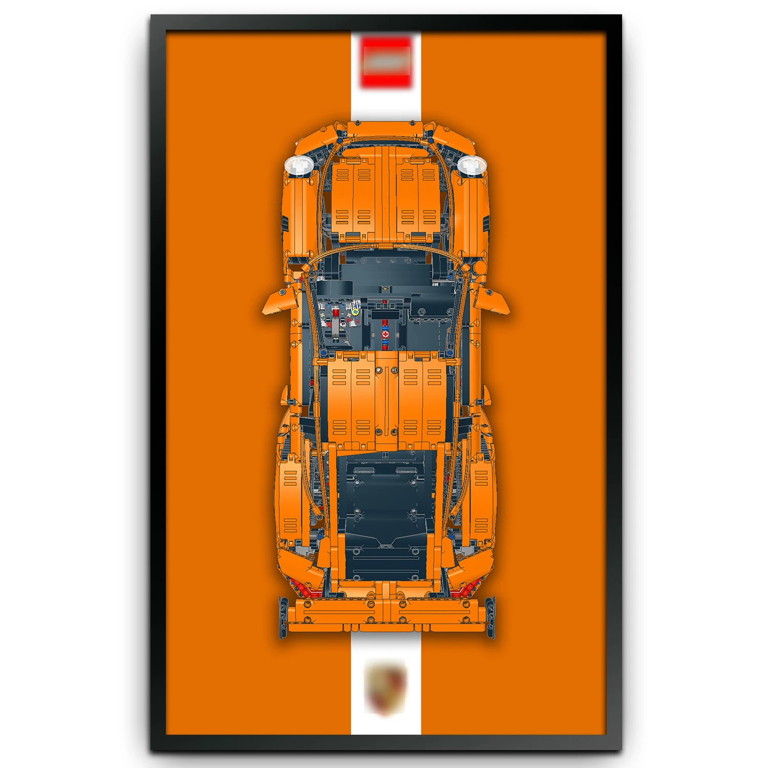 

Стенное крепление для конструктора Lego 42056 Porsche, стенное крепление для конструктора Lego-Размер: 31,5x19 дюймов
