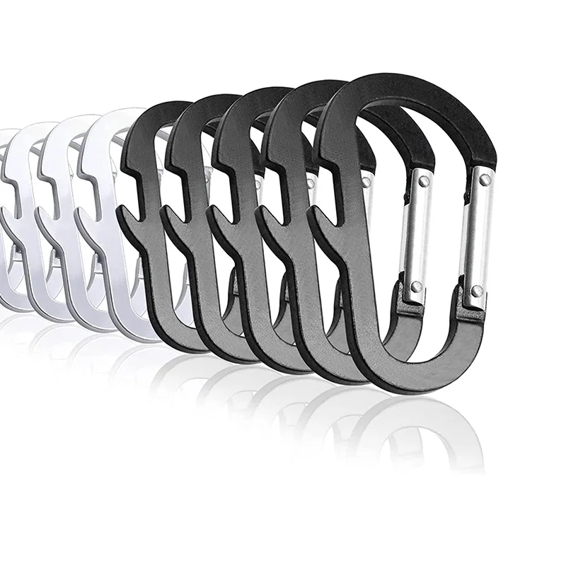 

1Pc Carabiner Clip with Bottle Opener Multi Tool Camping Hiking Backpack Keychain Clips for Rope Bags Hikers Outdoor 2.75inch