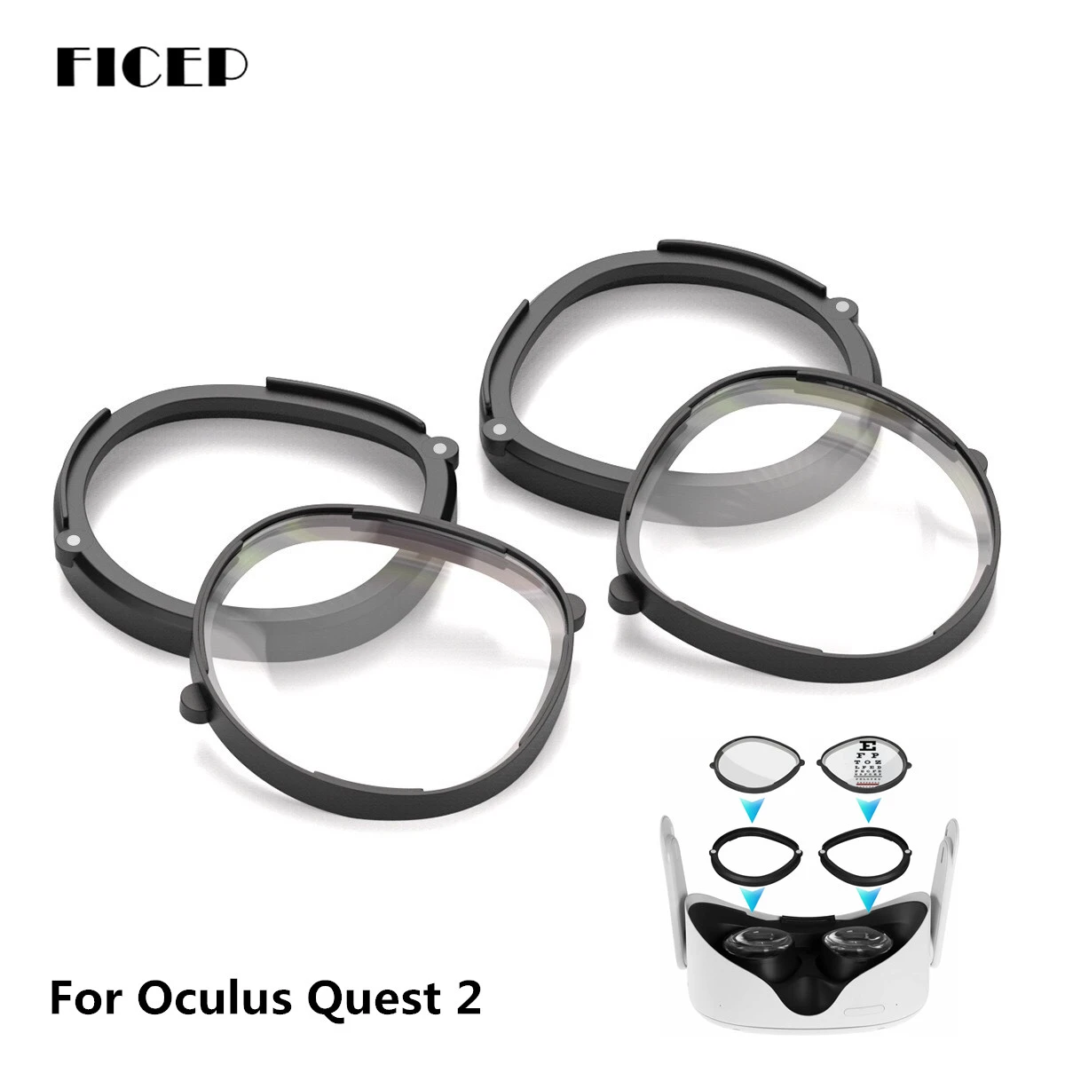 For Oculus Quest 2 Prescription Lenses Anti Blue Myopia Lens Quick