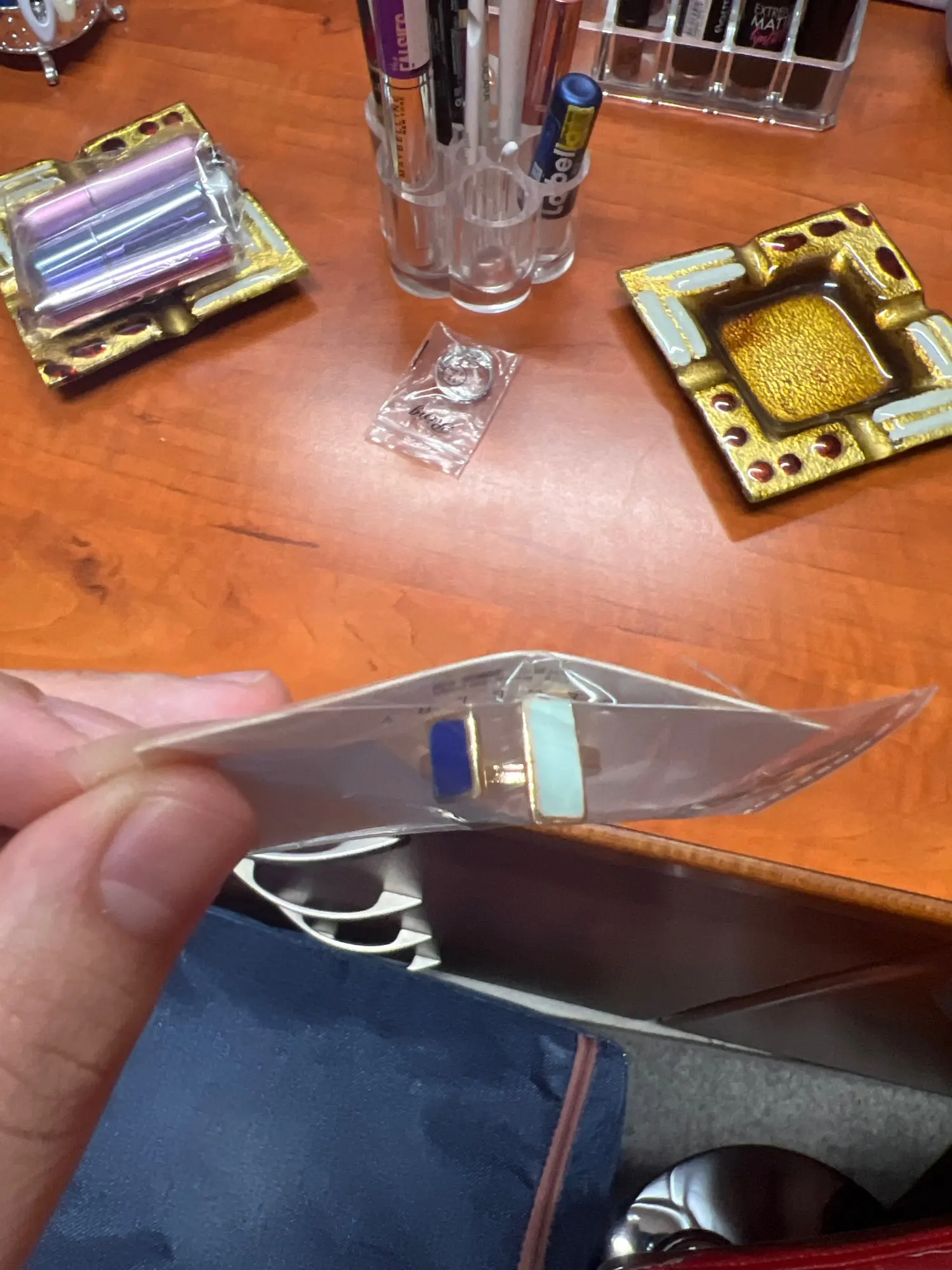 Adjustable Colorful Drip Glaze Ring photo review