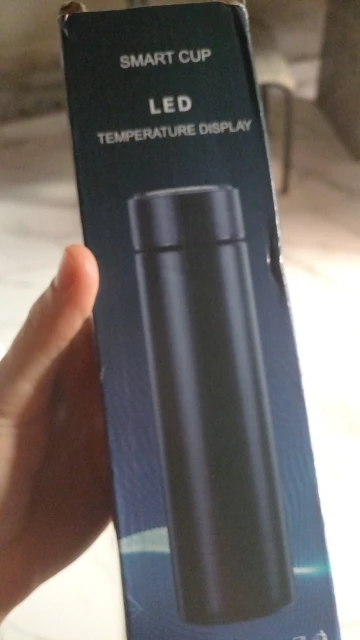 Garrafa Térmica Em Aço Inox Com Termômetro Digital 500ml Led photo review