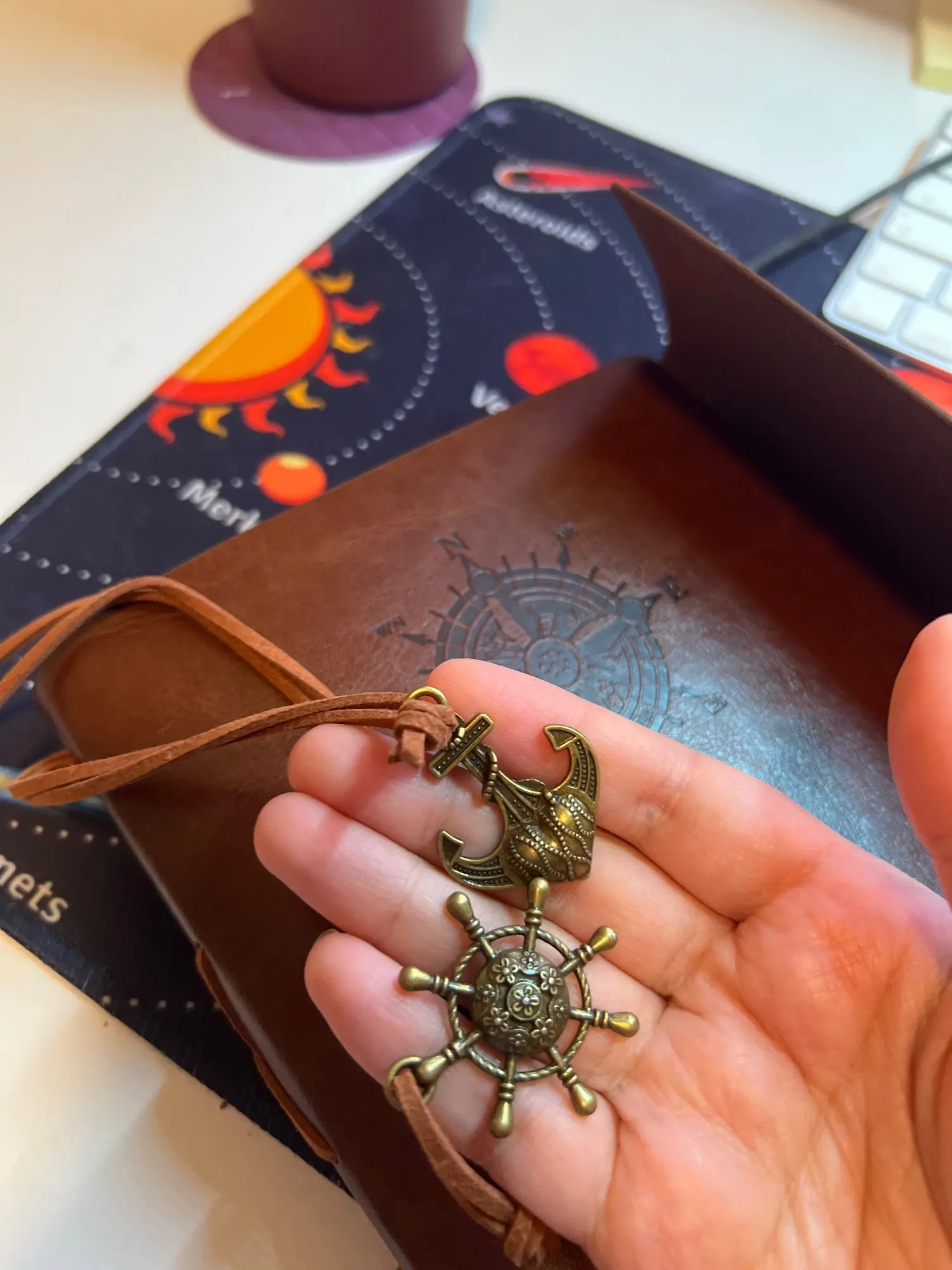 Journal de l'explorateur - Carnet de voyage cuir marron