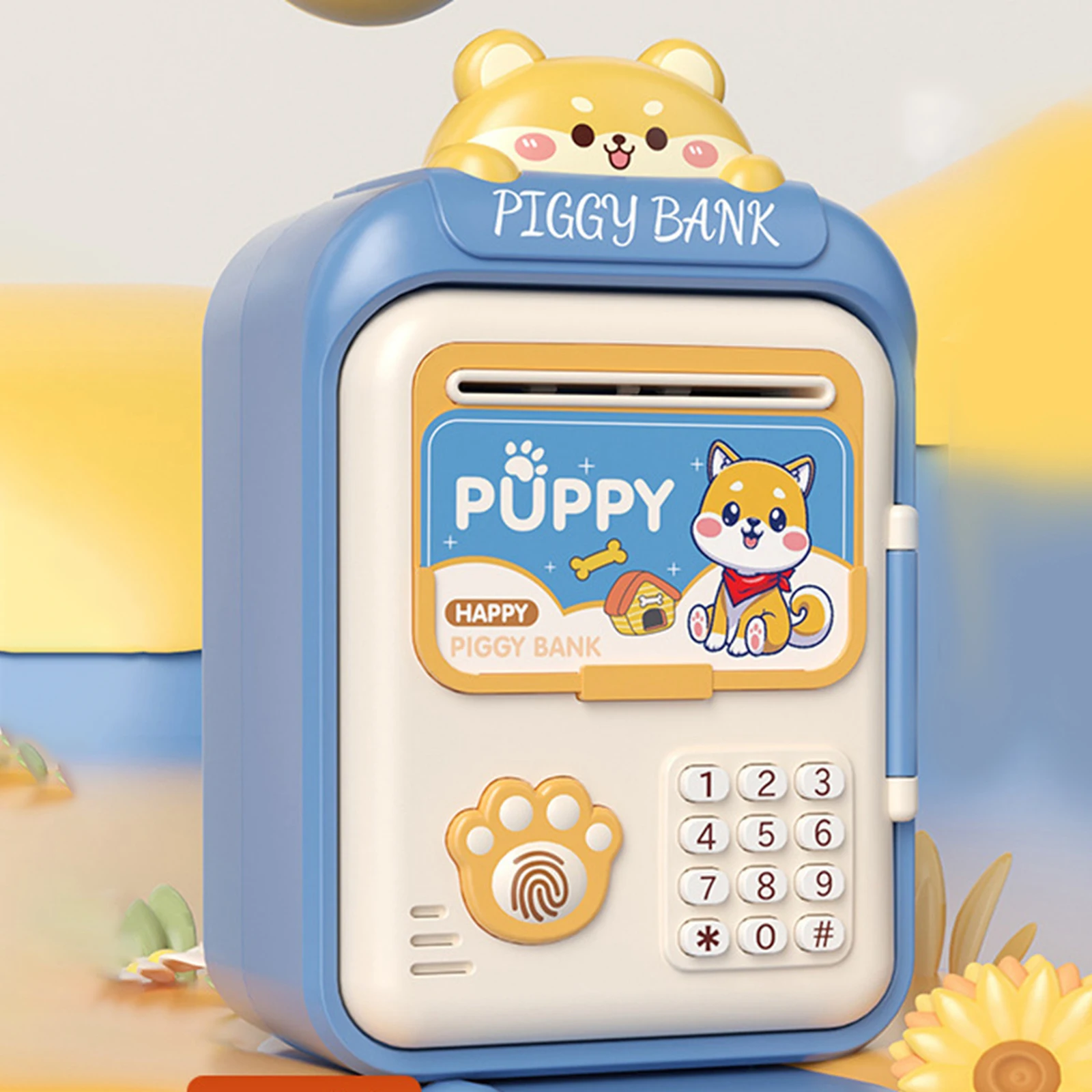 Electric ATM Money Bank Automatic Roll Cash Security Box Kids Piggy Bank Password Lock Savings for Birthday Gift Kids