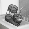 Countertop Fruit Basket Metal Wire Storage Basket Counter Serving Tray Space Saver Serving Stand Vegetables Storage Rack 6