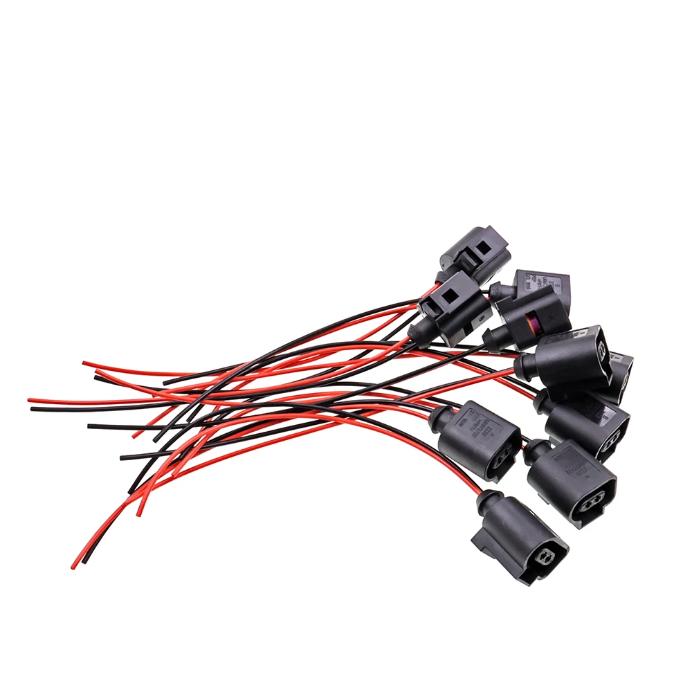 1J0973702 Cam Crankshaft Temp. Sensor Water Pump Wiring Harness Connector 2 Pin For Audi A4 A6 VW Jetta Beetle Golf MK 6RD820535