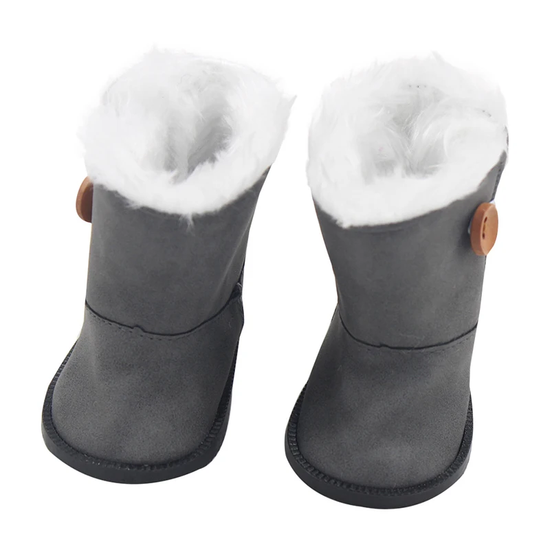 Winter Warm Doll Clothes Outfit For American 18 Inch Girl& 43Cm Baby New Born Doll Shoes Grid Coat Suit For Generation Toy Girl