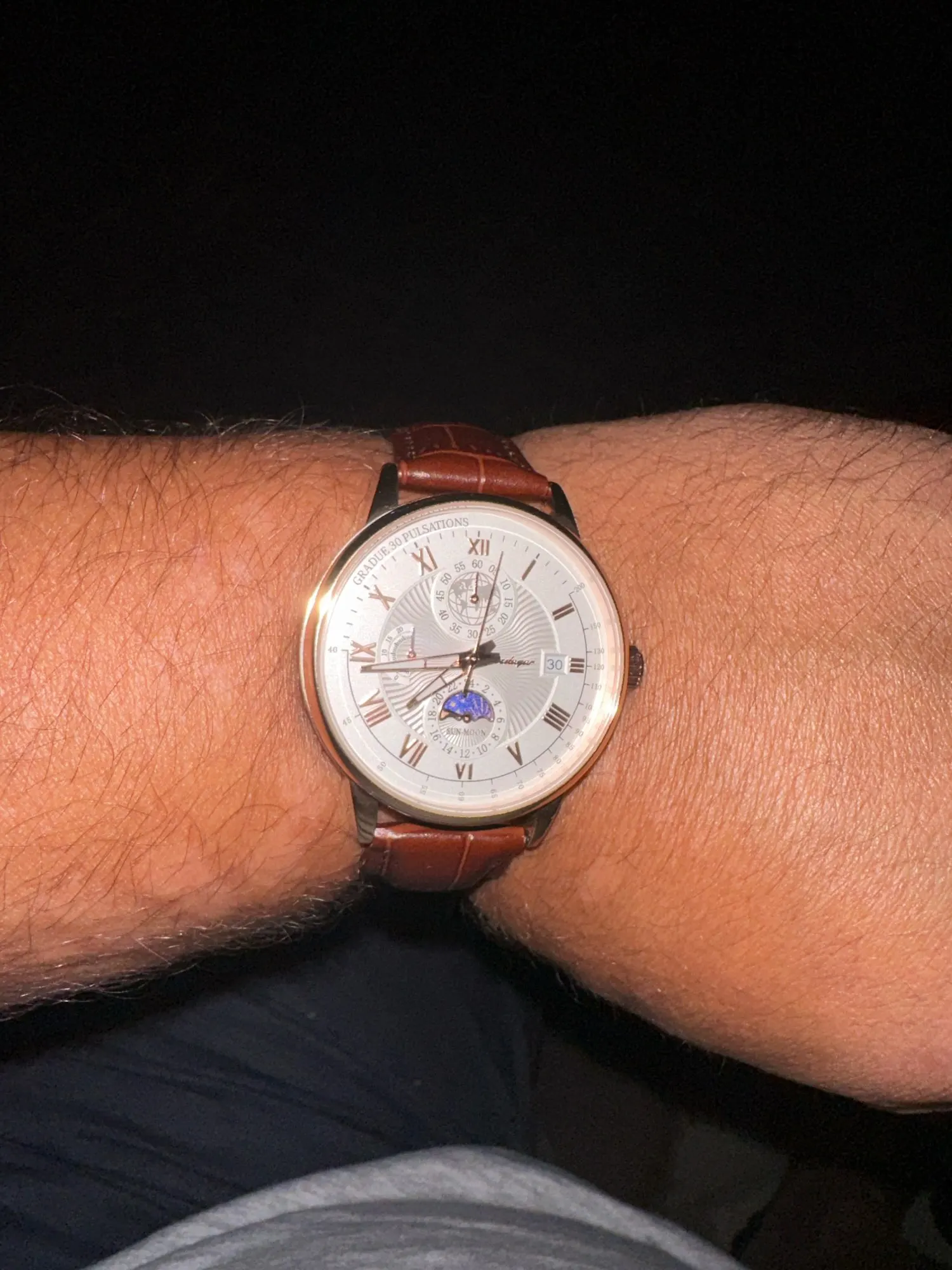 POEDAGAR Luxury Wristwatch For Men Waterproof Luminous Chronograph Date photo review
