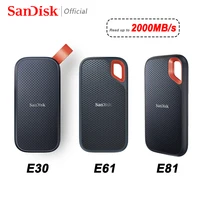 SanDisk Portable SSD USB 3.2 External HD 480GB 500GB 1TB 2TB 4TB HDD Hard Drive SSD Solid State 3.1 USB Flash Disk E30 E61 E81