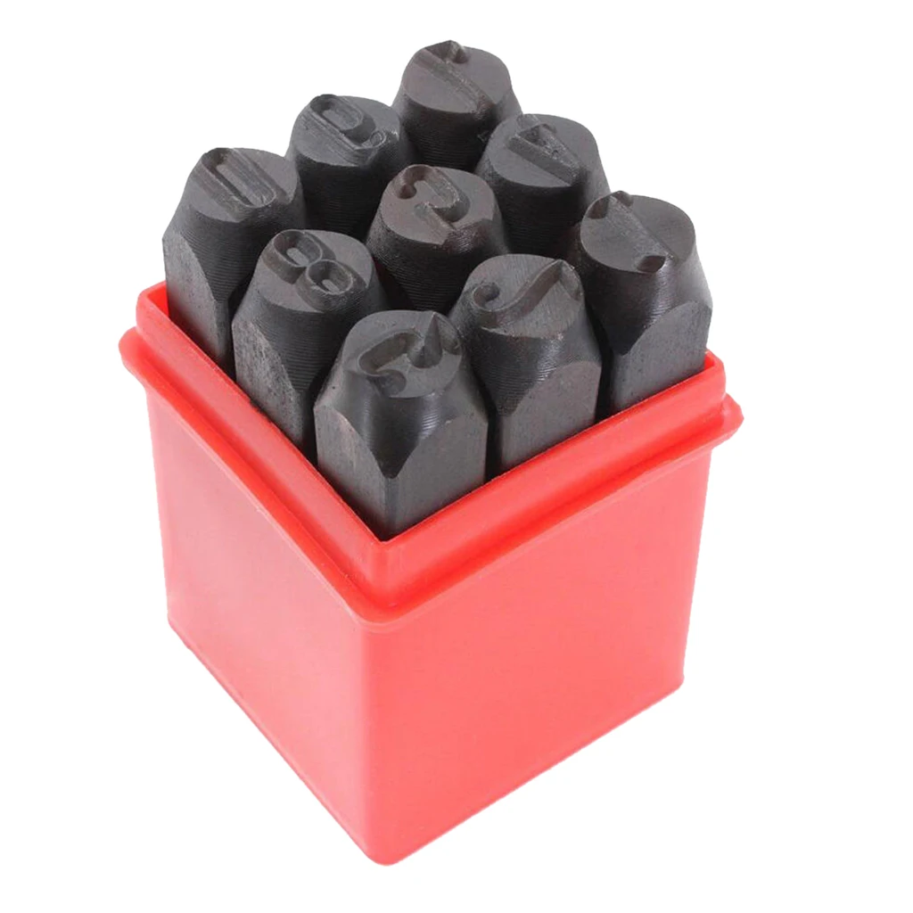 3mm/4mm/5mm/6mm/10mm/12.5mm Stamps Letters Alphabet Numbers Set Punch Steel Metal Tool Craft Round Hole Punch Cutter Set