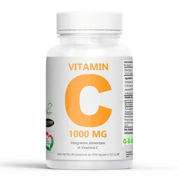 Hyper Integratore Vitamina C 1000mg - 180 Compresse - Integratore Difese Immunitarie con funzione Antiossidante - Vit C Pura Alto Dosaggio - Vitamine per Capelli - Prodotto in Italia