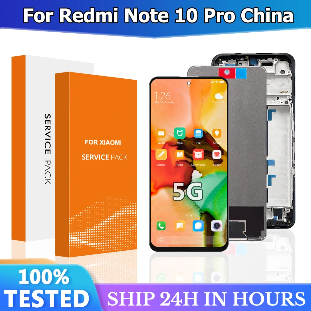 

ЖК-дисплей 6,6 ''для Xiaomi Redmi Note 10 Pro, сенсорный экран с дигитайзером для Redmi note 10 Pro, китайский вариант