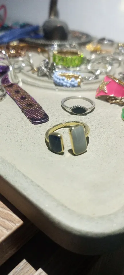 Adjustable Colorful Drip Glaze Ring photo review