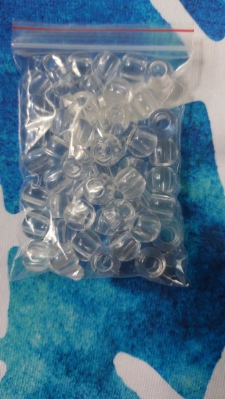 50pcs 12mm Transparent Resin Hair Beads 6mm Big Hole Dreadlock