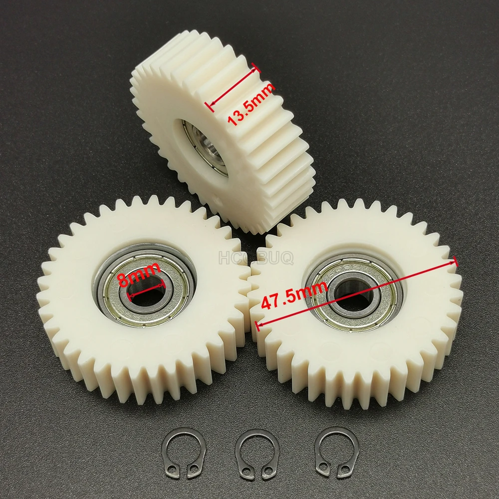 36 치아 47.5x13.5mm 전자 자전거 휠 허브 모터 Bafang 모터 용 베어링이있는 유성 기어 전기 자전거 36 치아 나일론 기어