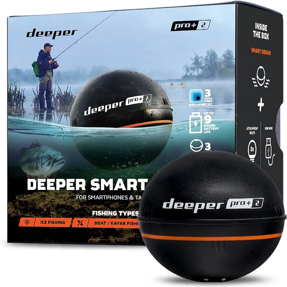 100% Original New Deeper PRO+ Smart Sonar - GPS Portable Wireless Wi-Fi Fish Finder