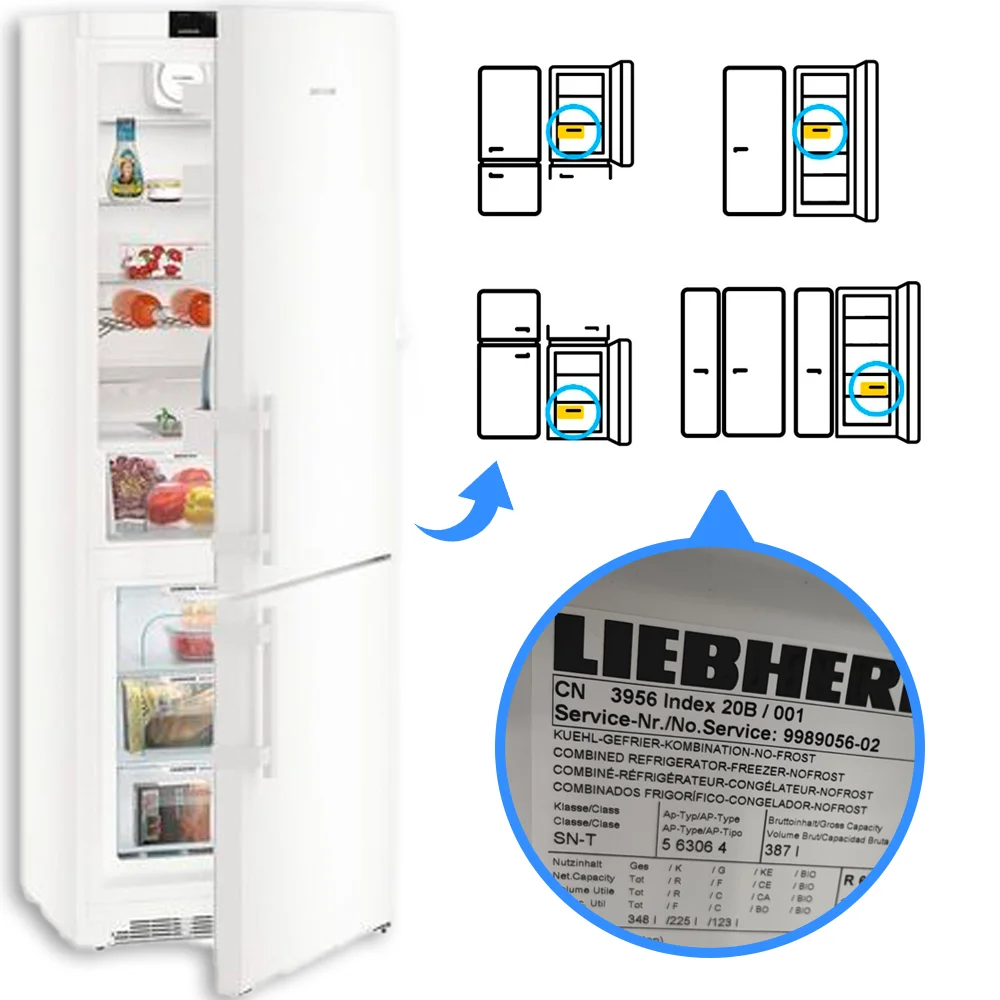 Maniglia Per Frigorifero Liebherr Bianca 21cm - Ricambio Compatibile Con Modelli KGT, BGND, KGNP, KGNV - Foto 4