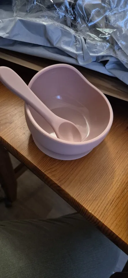 2PC Silicone Suction Bowls - Training Dinnerware for Babies Learning to Eat photo review