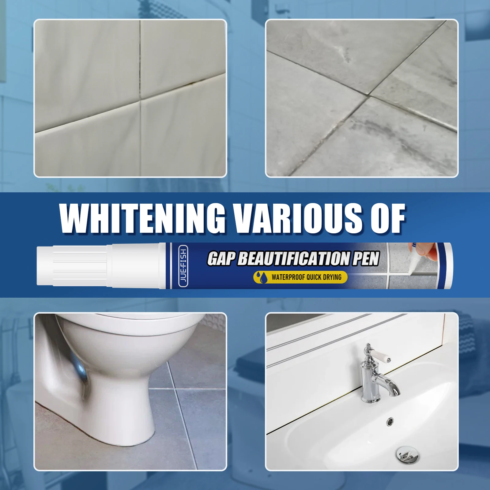 Waterproof Tile Gap Paint Pen for Kitchen Bathroom Floor