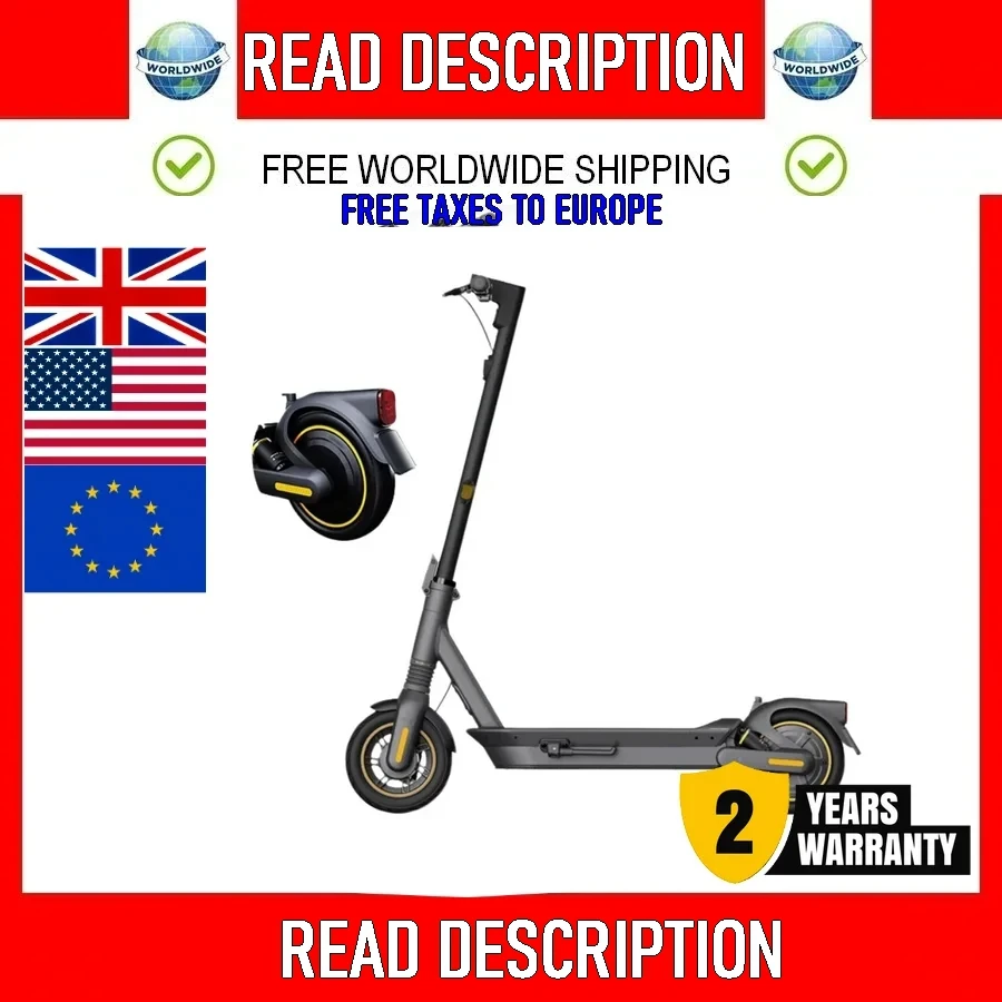 

EU STOCK Original Ninebot by Segway MAX G2 Electric Scooter 1000W Motor 35Km/h Speed 70Km Long Range KickScooter Upgrated Motor