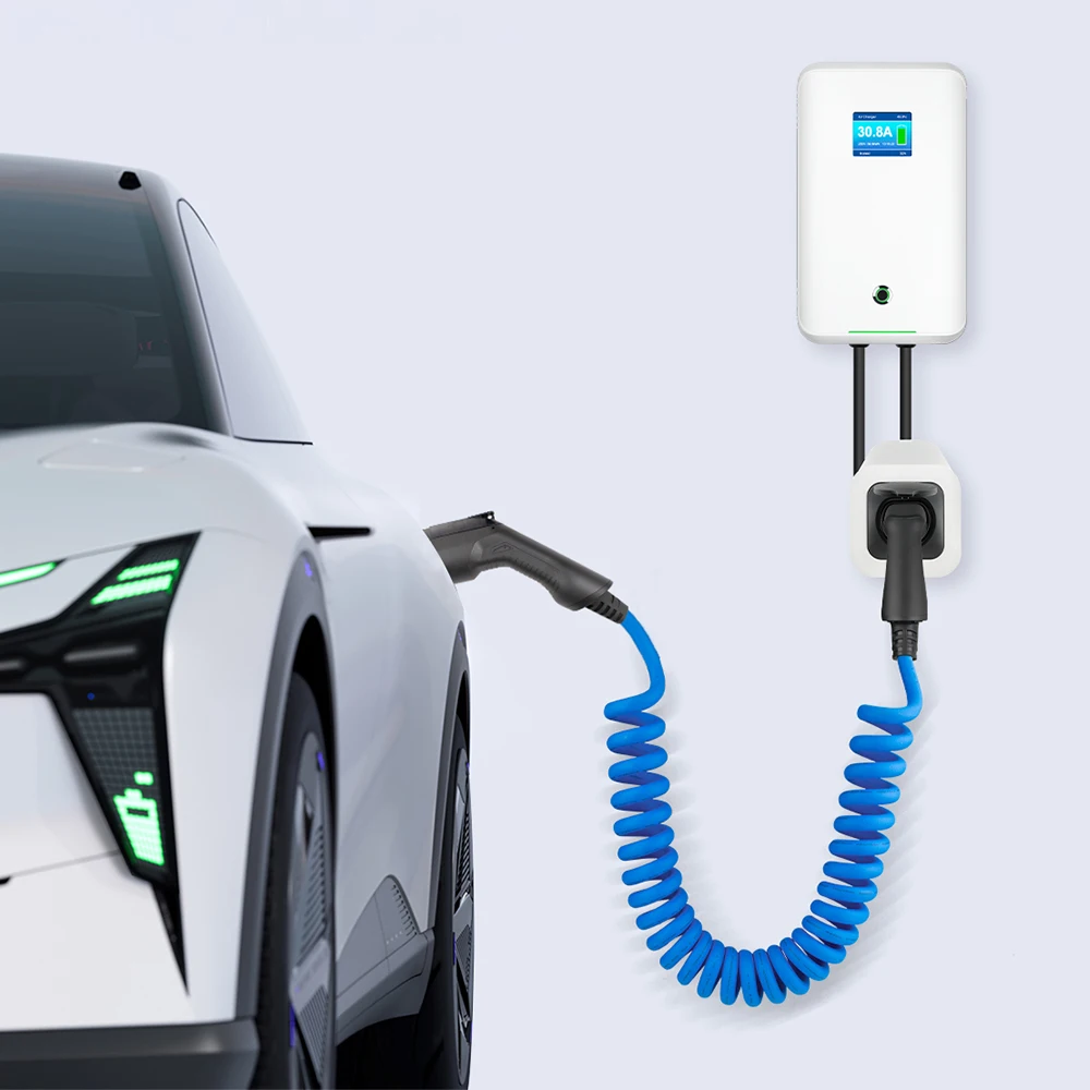Morec EV 충전 케이블, 자동차 충전기 스테이션용 1 상 전기 자동차 코드, 타입 1 에서 타입 2 플러그 어댑터, J1772 5M, 32 A, 7.2KW