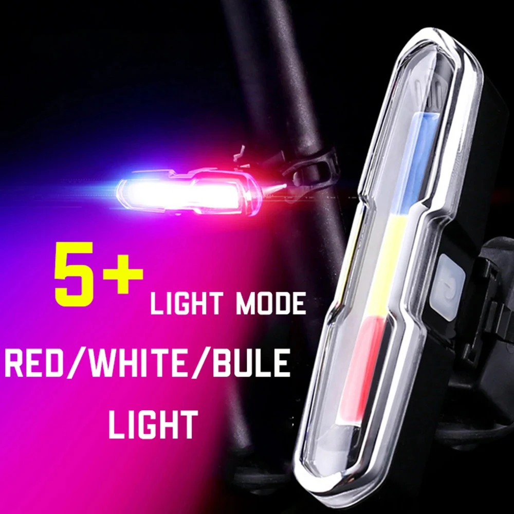 ไฟท้าย LED ชาร์จ USB ความปลอดภัยสูง สำหรับจักรยาน