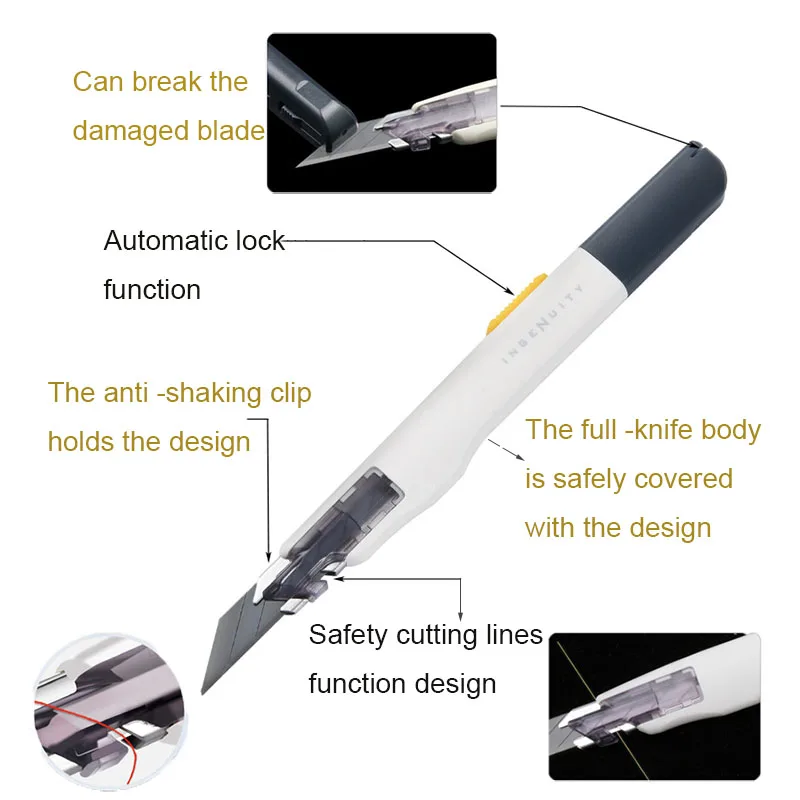 Car Wrapping Tools Anti-Shaking Utility Knife Vinyl Cutter Knife PPF Film