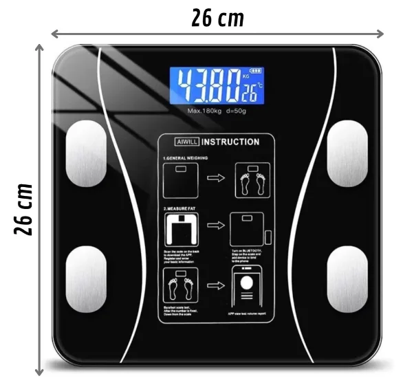 Balança Corporal Bioimpedância Profissional Bluetooth - Neverdie Store photo review