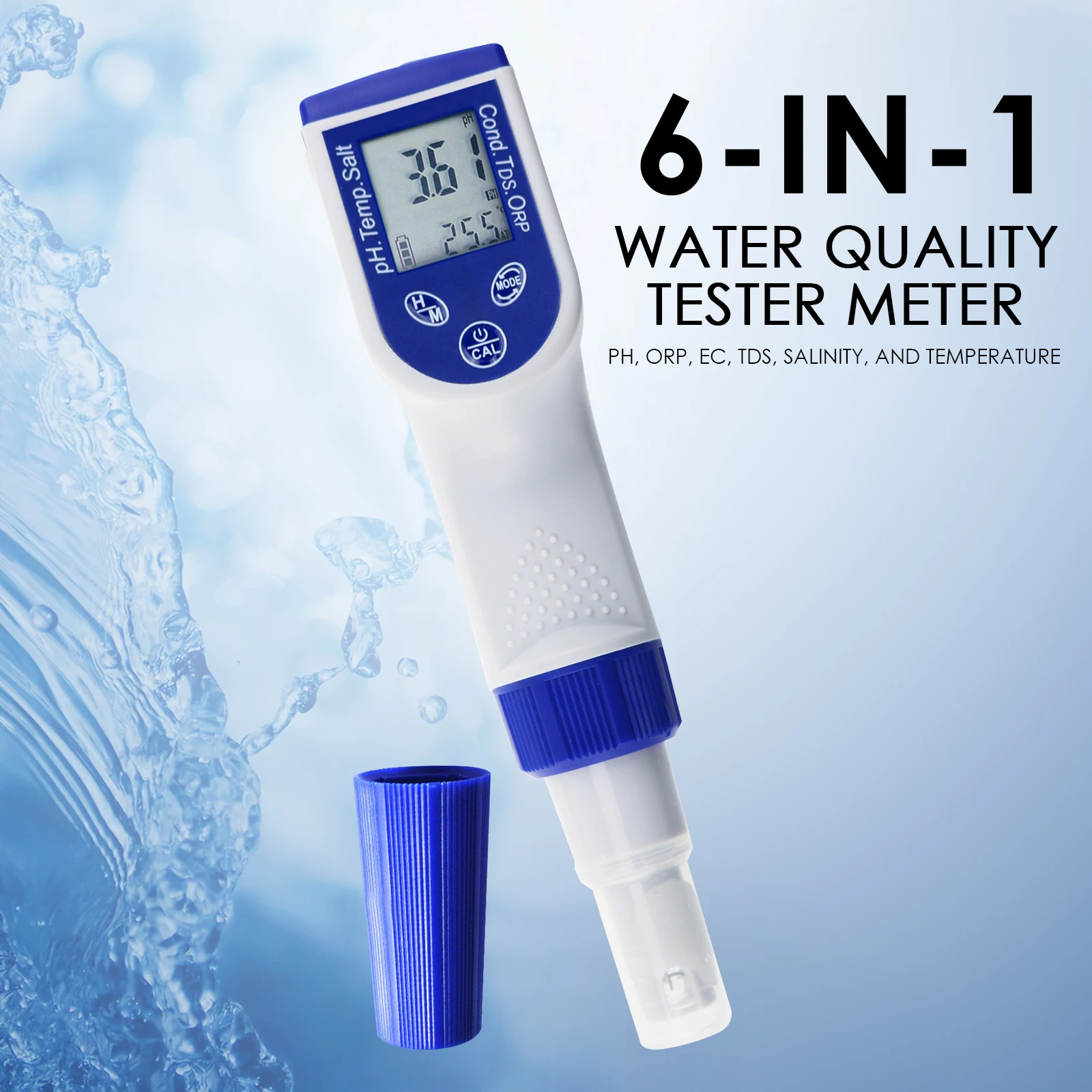 reparatie samenwerken Hubert Hudson Salinity Meter Digital Aquarium Pentype Conductivity pH Temperature ORP TDS Water  Tester (Made in Taiwan) _ - AliExpress Mobile