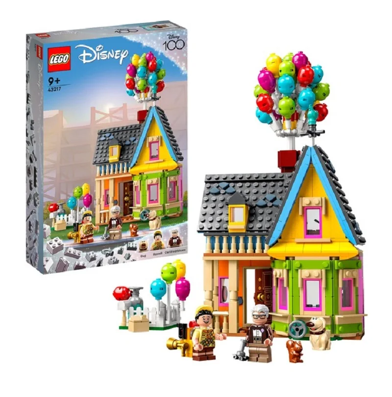 LEGO 43217 Casa de “Up” a Disney,Juguete con Globos, Mini Figuras de Carl, Russell y el Perrito Dug, Modelo Coleccionable, 100 Aniversario de Disney