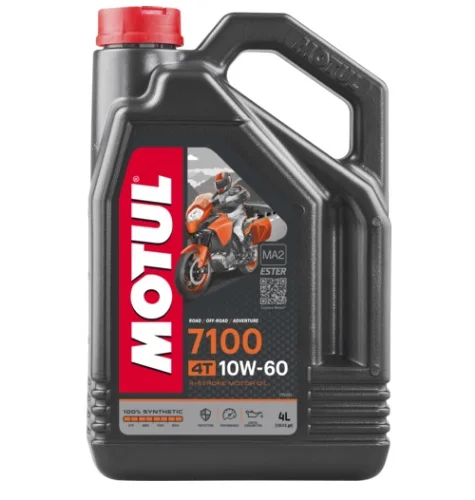 Motul Oil 7100 4T 10W60 4 Litri 104101 Olio Lubrificante Motore Moto Moto Sintetico
