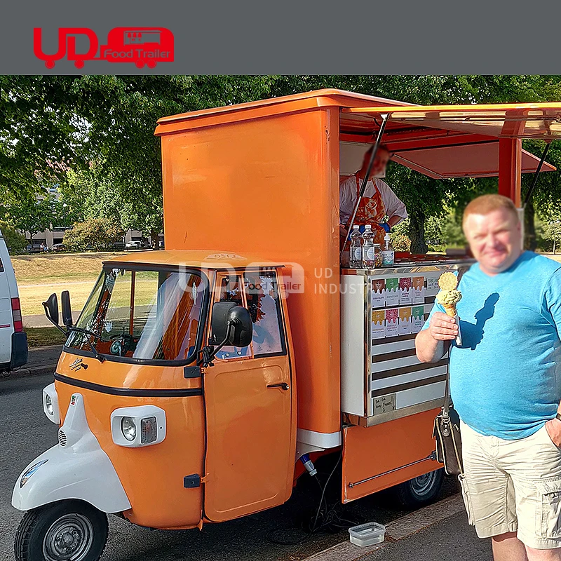 Best-Seller Piaggio Ape Food Truck Tap Truck 3 Ruote 4 Tap Beer Carts Tre Ruote Triciclo Elettrico Food Truck