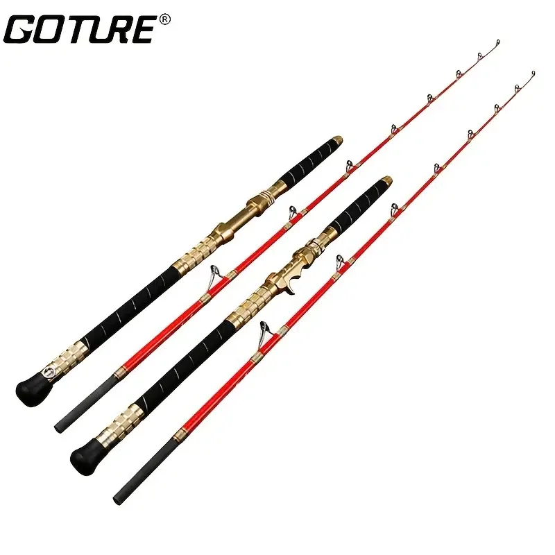 Goture1pcCastingSpinningUltraHardFishingRodSolidGlassFiber