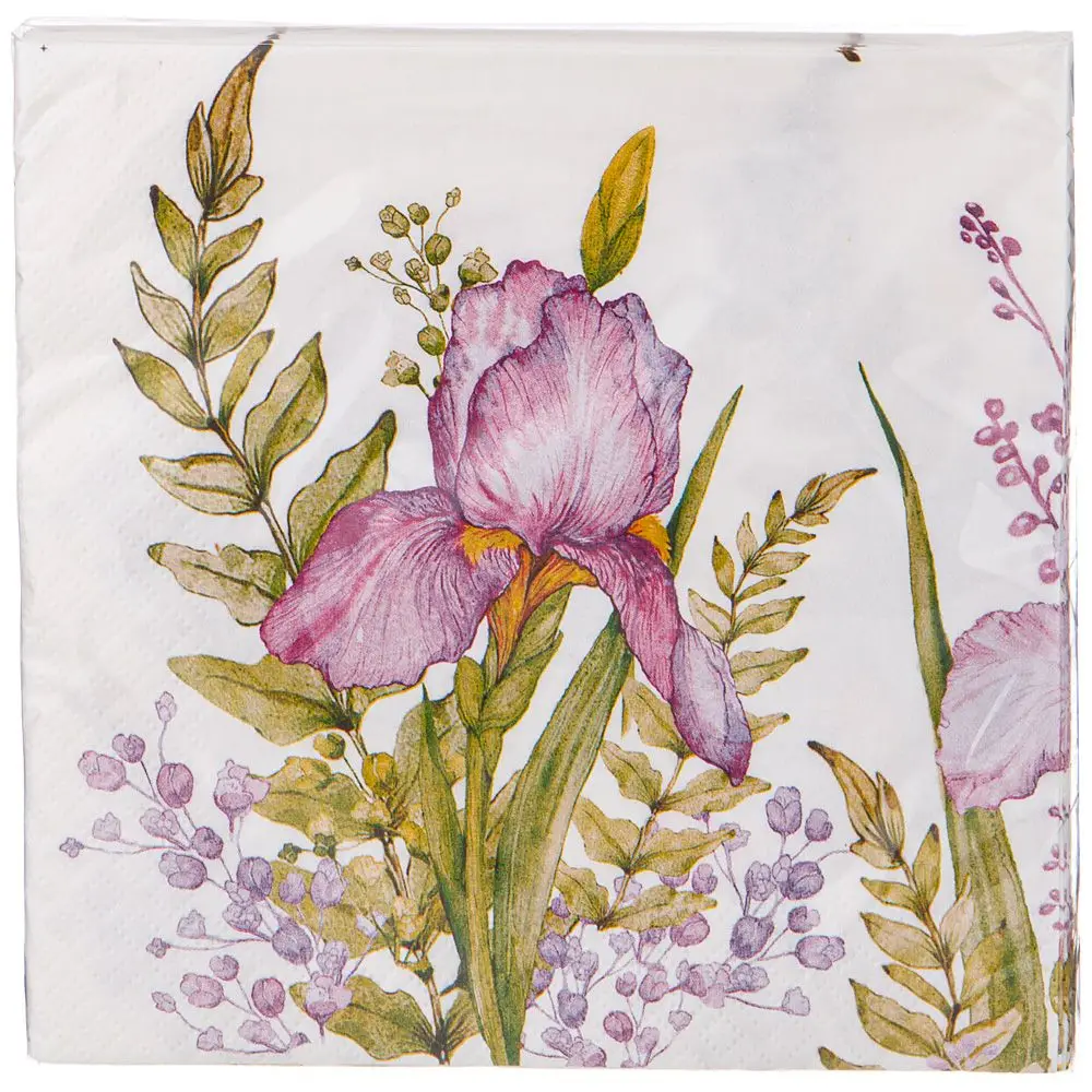 Салфетки бумажные Lefard "Irises" 3 слоя
