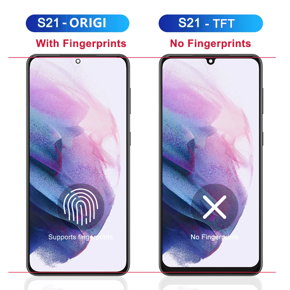 ׽Ʈ TFT ǰ Ｚ S21 5G ÷ SM-G991B G991B/DS G991U, S21 LCD ÷ ġ ũ Ÿ  