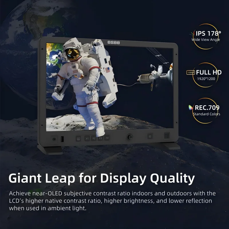 Osee Mega 15S Camera Field Monitor 15.4" Color Self-Calibration Ultra Bright 1500 nits Production Monitor