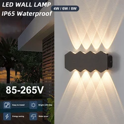 Aluminum LED Wall Lamp Outdoor Waterproof IP65 Interior Wall Light 8W Garden Lights Living Room Bedroom Hallway Stairs Lighting